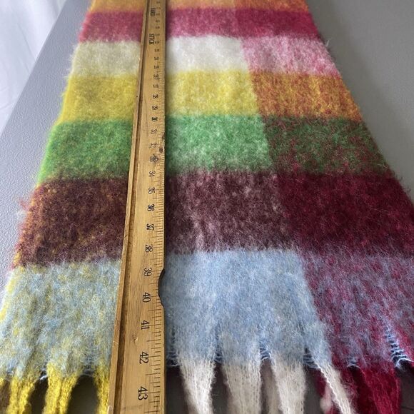 Colorful Pom-Pom Tassel Long Winter Scarf Soft Feel Women’s One Size Oversized - Picture 6 of 8